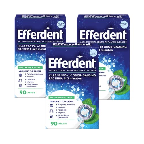 Image 1 of 90 Count (Pack of 3) for the product efferdent Retainer Cleaning Tablets