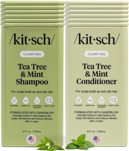 Image 1 of Default Title for the product Kitsch Tea Tree & Mint Shampoo and Conditioner Set for Scalp Care