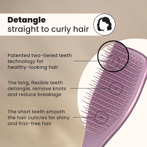 Image 3 of TANGLE TEEZER Chrome Ultimate Detangler Brush for Wet & Dry Hair (Pack of 3)