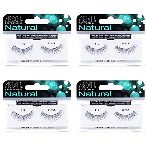 Image 1 of Default Title for the product Ardell Natural 110 Lashes, Wispy False Eyelashes, Black, 4 Pack