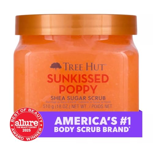 Image 3 of Tree Hut Sunkissed Poppy Body Scrub, Exfoliating Sugar Scrub, Vegan, 18 Oz