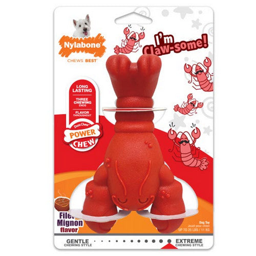 Power Chew Lobster Dog Toy Filet Mignon 1 Count Medium / Wolf by Nylabone