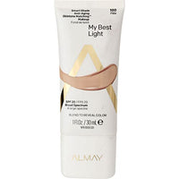 Thumbnail for Image 2 of Almay Anti-Aging Foundation, Smart Shade Face Makeup, Medium Coverage, Natural Finish with SPF 20, Hypoallergenic-Fragrance Free, Dermatologist Tested, 100 My Best Light, 1 Oz