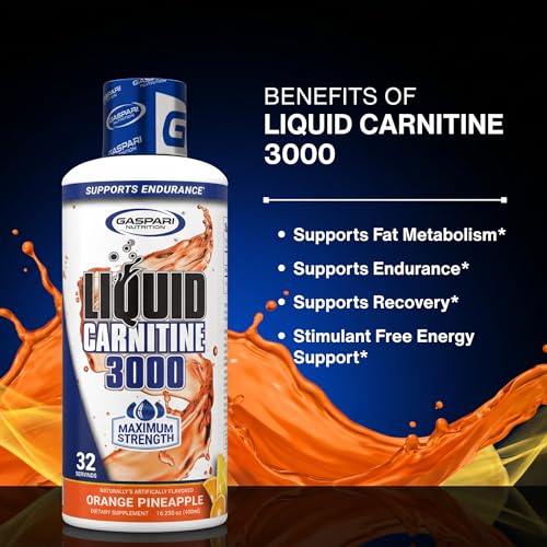 Image 7 of Gaspari Nutrition Liquid L-Carnitine 3000 32 Servings