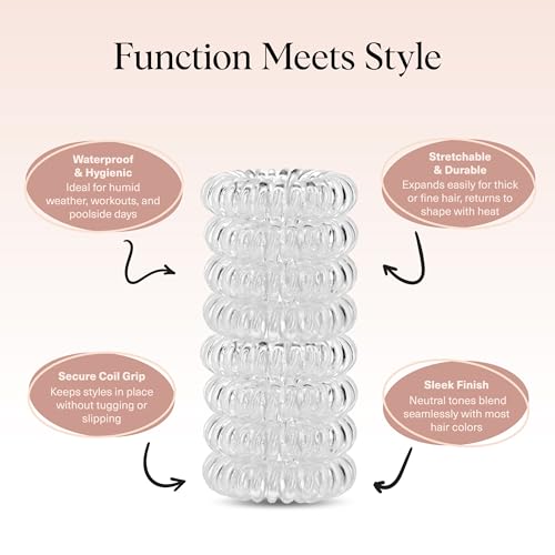 Image 9 of Kitsch Spiral Hair Ties for Women