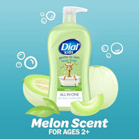 Thumbnail for Image 4 of Dial Kids All-in-1 Body Wash + Hair + Bubble Bath, Melon Scent, 32 Fl Oz