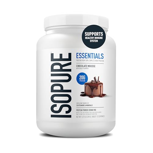 Image 1 of Default Title for the product Isopure Essentials 100% Whey Protein Powder, Chocolate Mousse 13.75 OZ