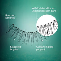 Thumbnail for Image 4 of Ardell False Eyelashes Natural Lashes 110 Black - Reusable Strip for Everyday Wear, 2 Pack