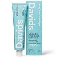 Thumbnail for Image 1 of Default Title for the product Davids Fluoride Free Toothpaste Teeth Whitening SLS Free Spearmint 5.25oz