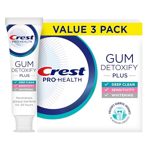 Image 1 of 4.5 Fl Oz (Pack of 3) for the product Crest Pro-Health Gum Detoxify Plus Toothpaste 4.5 oz Pack of 3