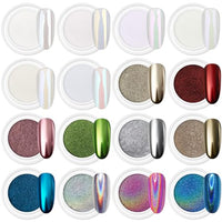 Thumbnail for Image 1 of Default Title for the product Artdone Chrome Nail Powder Nail Art Fimo 16 Jars 1g Each