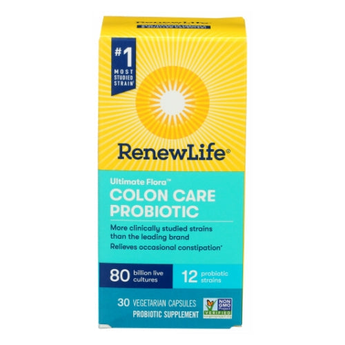 Renew Life Ultimate Flora Colon Care Probiotic 80 Billion 30 Capsules