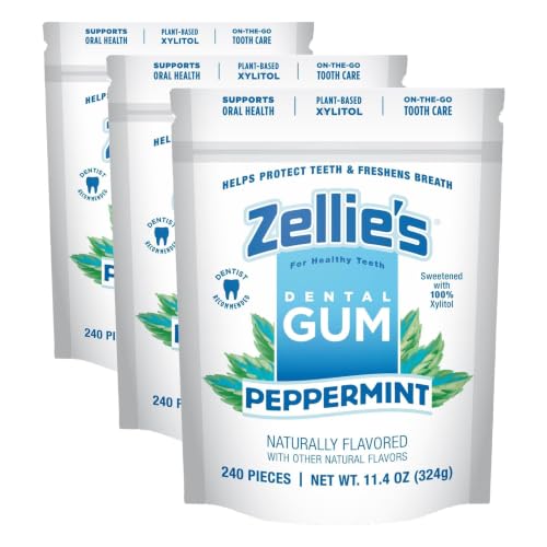 Image 13 of Peppermint / 240 Count (Pack of 3) for the product Zellie's 100% Xylitol Chewing Gum