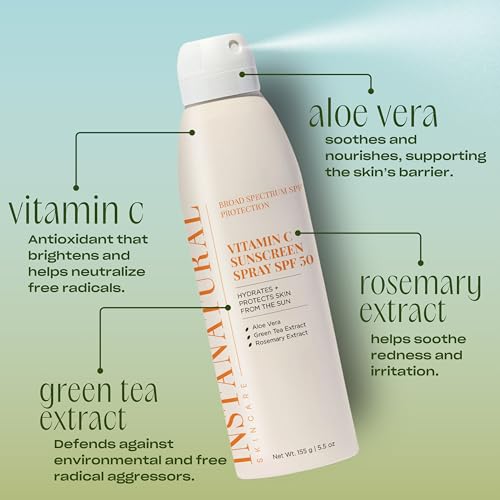 Image 3 of InstaNatural Vitamin C SPF 50 Spray: Broad Spectrum Sunscreen, 5.5 Fl Oz