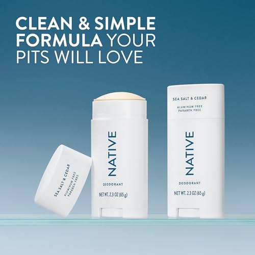 Image 2 of Native Deodorant Contains Naturally Derived Ingredients, 72 Hour Odor Control, Deodorant for Women and Men, Aluminum Free, Sea Salt & Cedar 2.3 Ounce (Pack of 12)