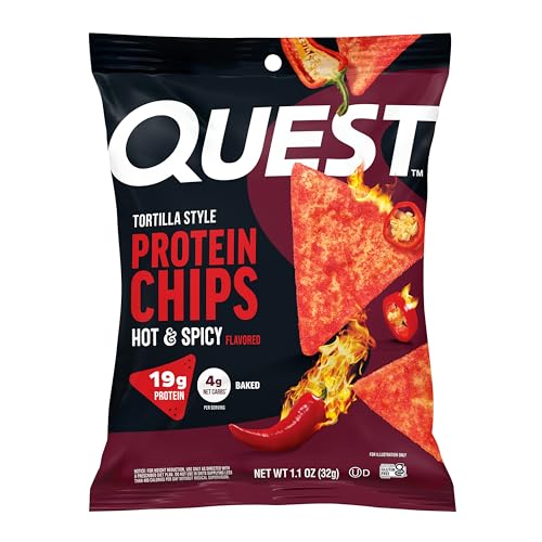 Image 1 of Default Title for the product Quest Hot & Spicy Tortilla Style Protein Chips, 12 Count