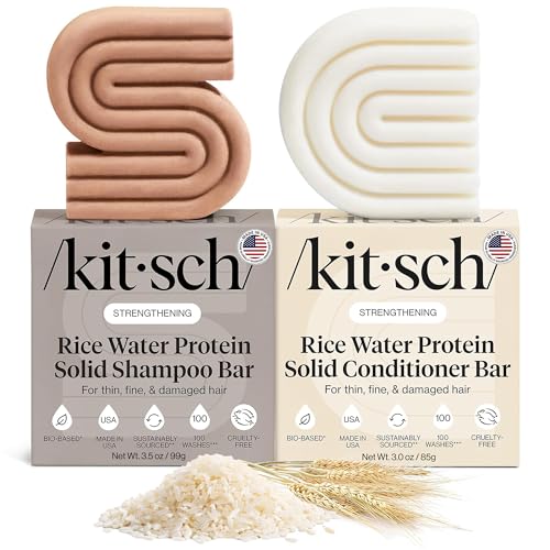Image 1 of Default Title for the product Kitsch Rice Water Solid Shampoo and Conditioner Set for Hair Growth – 2 pcs
