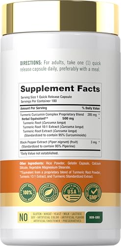 Image 2 of Carlyle Turmeric Curcumin Supplement | 180 Capsules