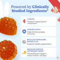 Thumbnail for Image 5 of FIRST DAY Probiotic Gummies for Women, 3-in-1 Prebiotic + Postbiotic, 60ct