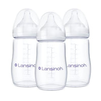 Thumbnail for Image 3 of 1 Count (Pack of 3) / 8 Ounce for the product Lansinoh Anti-Colic Baby Bottles