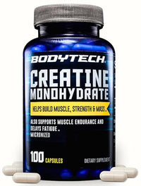 Thumbnail for Image 1 of Default Title for the product BodyTech Creatine Monohydrate Capsules, Micronized, 2250 MG, 100 Capsules