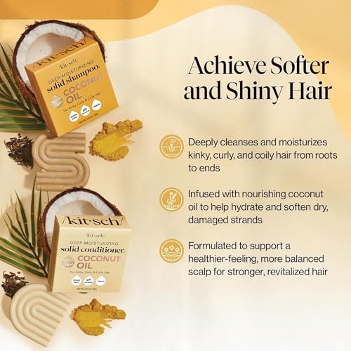 Image 2 of Kitsch Coconut Oil Shampoo and Conditioner Set – Made in USA, 2 pcs