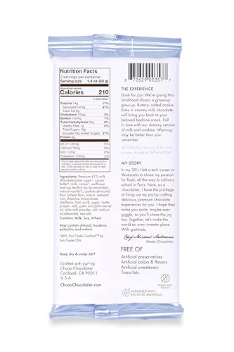 Image 2 of Chuao Chocolatier Milk & Cookies Chocolate Bars 3 Pack (2.8 oz each)