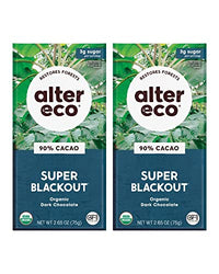 Thumbnail for Image 3 of Super Blackout / 2.65 Ounce (Pack of 2) for the product Alter Eco Dark Chocolate Bars Pure Dark Cocoa Fair Trade Organic Non-GMO Gluten Free