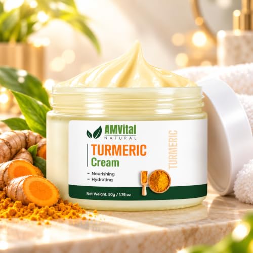 Image 7 of AMVital Turmeric Face Cream, Lightweight Facial Moisturizer