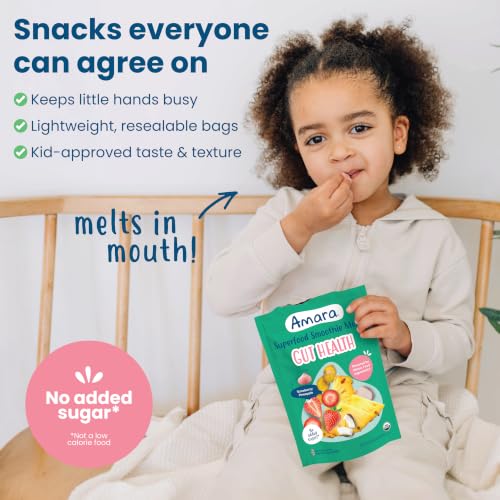 Image 7 of Amara Organic Gut Blend Superfood Smoothie Melts - 1oz: 8 Months and Up, Pouch, Gluten-Free, Non-GMO