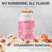 Thumbnail for Image 3 of RAW Whey Isolate Protein Powder, Strawberry BumCake - 25 Servings