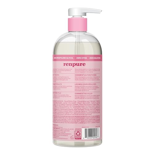 Image 2 of RENPURE Plant-Based Rose Hydrating Shampoo for Dry Hair