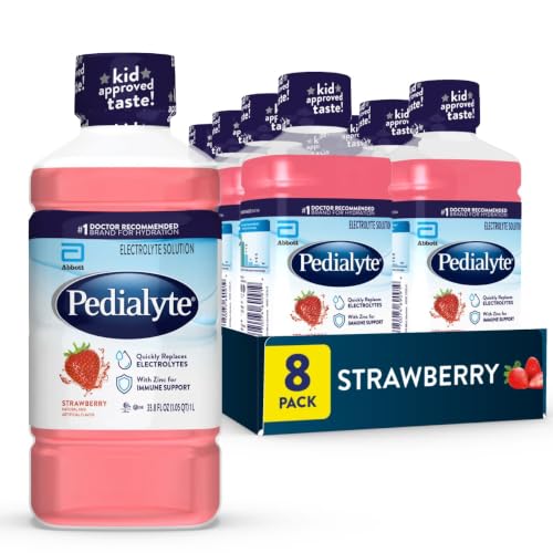 Image 8 of Strawberry / 33.8 Fl Oz (Pack of 8) for the product Pedialyte Electrolyte Drink