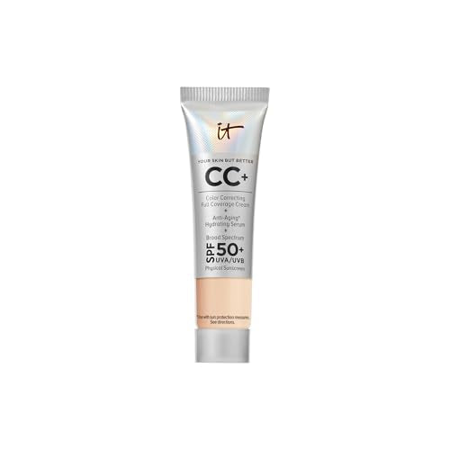 Image 10 of 07W Light (very light with olive undertones) for the product IT Cosmetics Mini CC+ Cream with SPF 50+ Full Coverage Natural Foundation