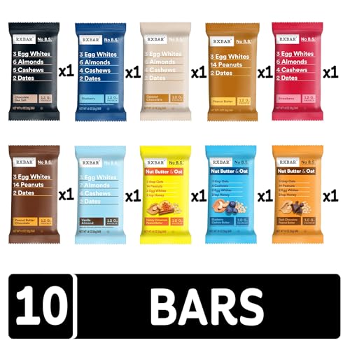 Image 5 of RXBAR Protein Bars, 12g Protein, Gluten Free Snacks, 10-Flavor Variety Pack (10 Bars)
