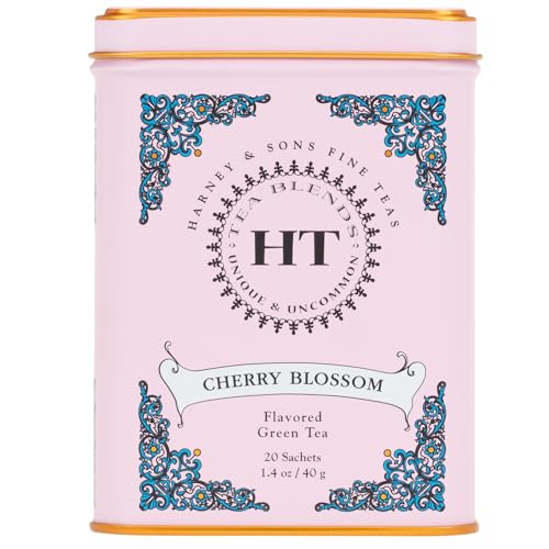 Image 1 of Default Title for the product Harney & Sons HT Cherry Blossom Green Tea, 20 Sachets in Tin