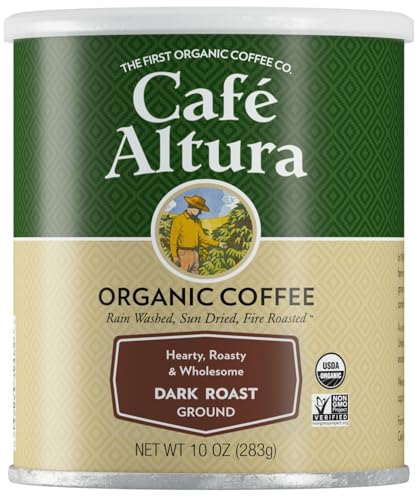 Image 1 of Default Title for the product Cafe Altura Ground Organic Coffee, Dark Roast, 10 oz Can