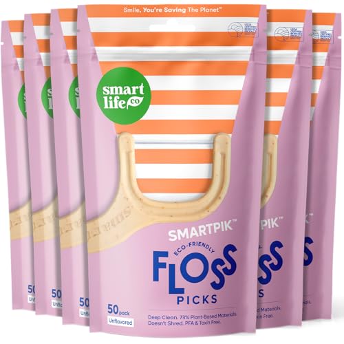 Image 3 of 1 Count (Pack of 300) for the product SmartLifeco Eco-Friendly Dental Floss Picks
