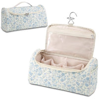 Thumbnail for Image 5 of Blue Flowers for the product GISMTR Quilted Hair Tools Travel Case