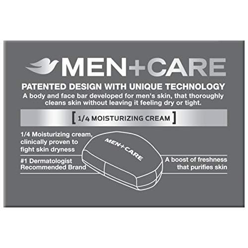 Image 6 of Dove Men+Care Elements Body and Face Bar Charcoal + Clay 4 oz, 4 Bar