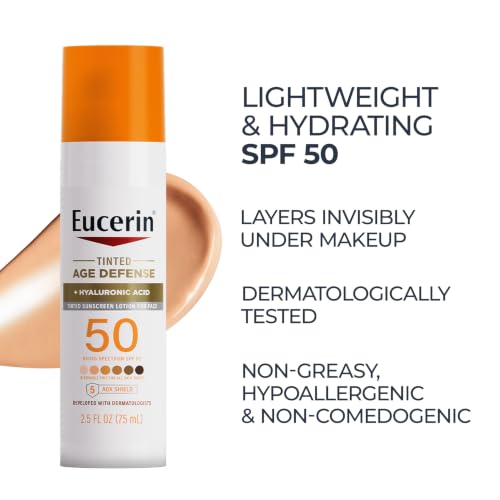 Image 6 of Eucerin Sun Age Defense Tinted Face Lotion SPF 50, 2.5 FL OZ