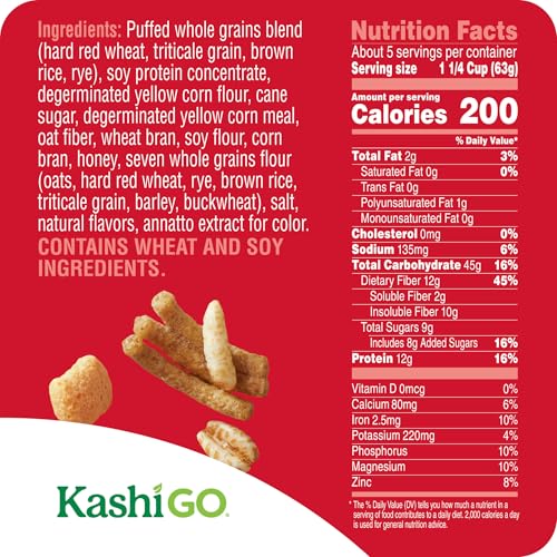 Image 2 of Kashi GO Protein Cereal, 12.3oz Box
