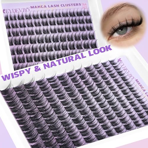 Image 6 of EYDEVRO Manga Lash Clusters Kit Wispy Natural Cluster Eyelash Extensions