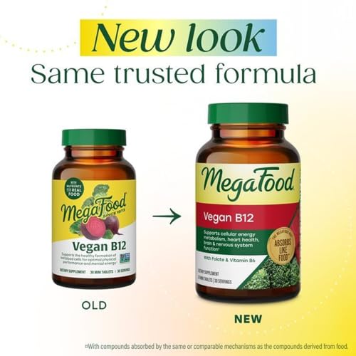 Image 2 of MegaFood Vegan Vitamin B12 with Vitamin B6 and Folic Acid, 30 Mini Tablets