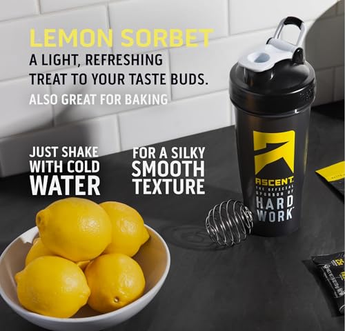 Image 4 of Ascent 100% Whey Protein Powder, Lemon Sorbet, 1.7 lb