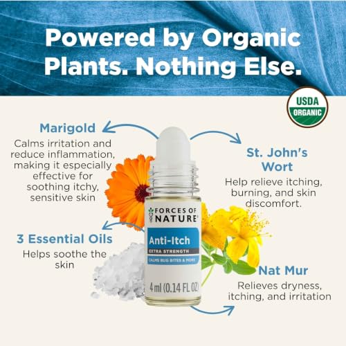 Image 3 of FORCES OF NATURE Organic Anti-Itch Extra Strength Roll On, 0.14 FZ