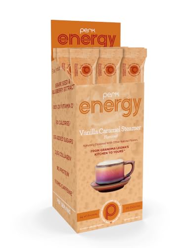 Image 4 of Perk Energy Drink Mix (Vanilla Caramel Steamer) 10 Stick Packs, Gluten-Free