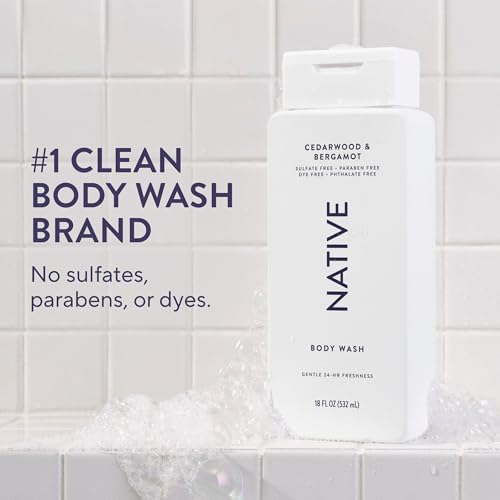 Image 2 of Native Clean Body Wash Cedarwood & Bergamot 18 fl oz