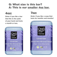 Thumbnail for Image 2 of One With Nature Dead Sea Salt Soap, Lavender Soap Bars, 4 oz, 3 Pack