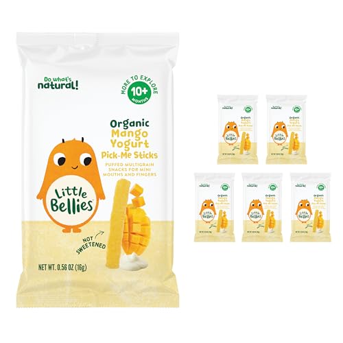 Image 1 of Default Title for the product Little Bellies Organic Mango Yogurt Pick-Me Sticks, Pack of 5 x 0.56 oz